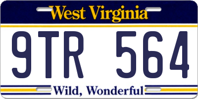 WV license plate 9TR564