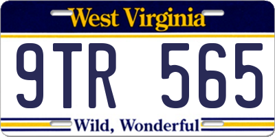 WV license plate 9TR565