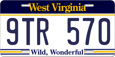 WV license plate 9TR570