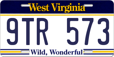 WV license plate 9TR573