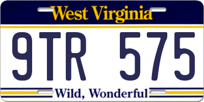 WV license plate 9TR575