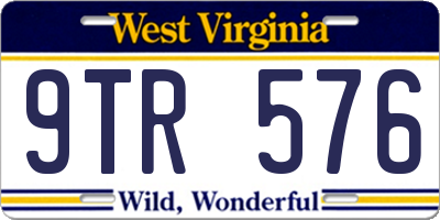 WV license plate 9TR576