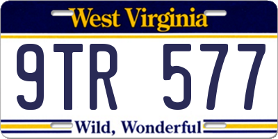 WV license plate 9TR577