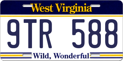 WV license plate 9TR588