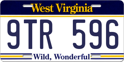 WV license plate 9TR596