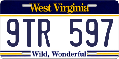 WV license plate 9TR597
