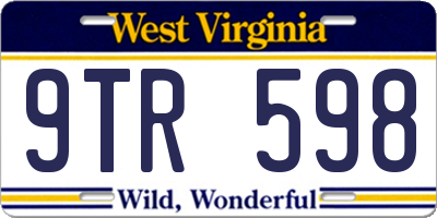 WV license plate 9TR598