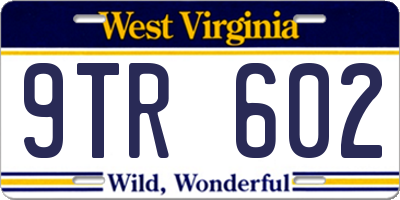 WV license plate 9TR602
