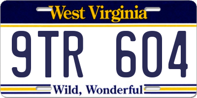 WV license plate 9TR604