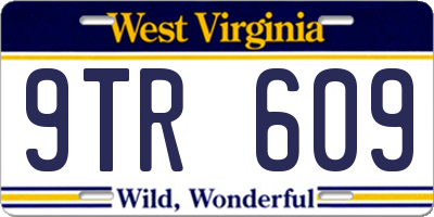 WV license plate 9TR609