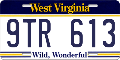WV license plate 9TR613