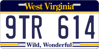WV license plate 9TR614