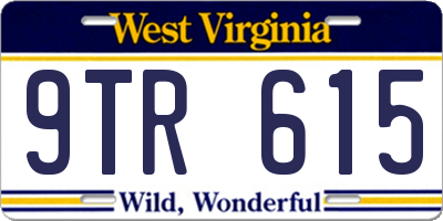 WV license plate 9TR615