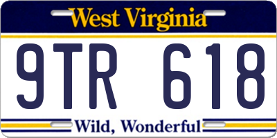 WV license plate 9TR618