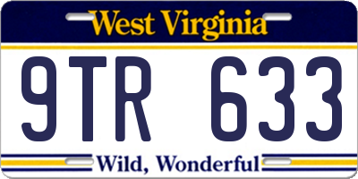WV license plate 9TR633