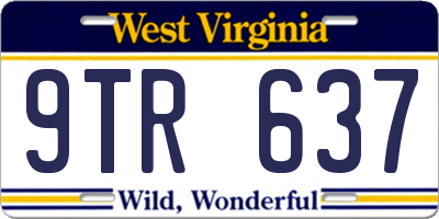 WV license plate 9TR637