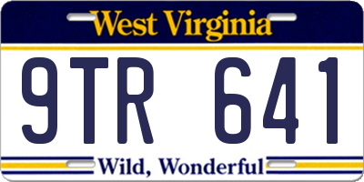 WV license plate 9TR641