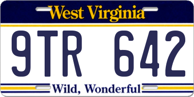WV license plate 9TR642