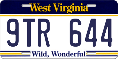 WV license plate 9TR644