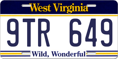 WV license plate 9TR649