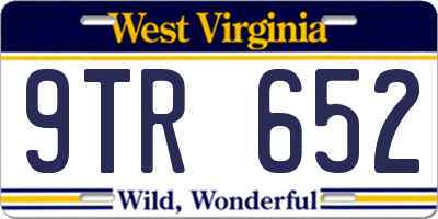 WV license plate 9TR652