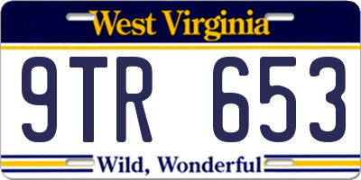 WV license plate 9TR653