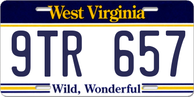 WV license plate 9TR657