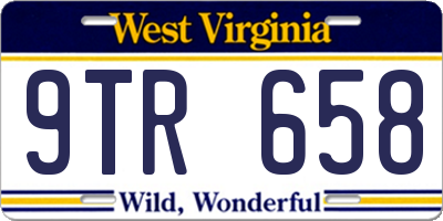 WV license plate 9TR658