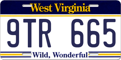 WV license plate 9TR665