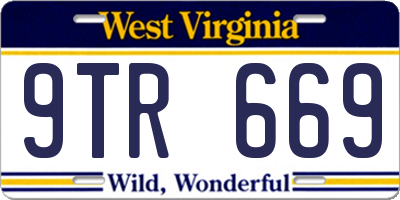 WV license plate 9TR669