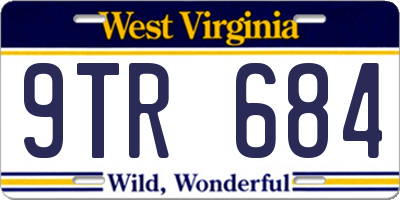 WV license plate 9TR684
