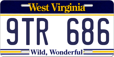 WV license plate 9TR686