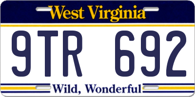WV license plate 9TR692