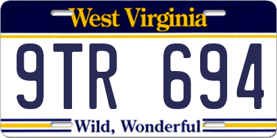 WV license plate 9TR694