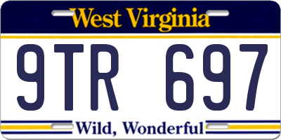 WV license plate 9TR697