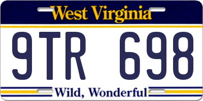 WV license plate 9TR698