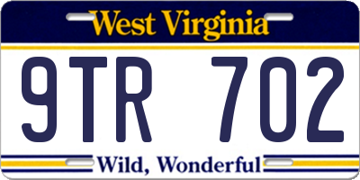 WV license plate 9TR702