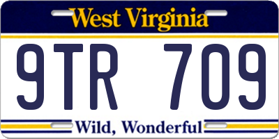 WV license plate 9TR709