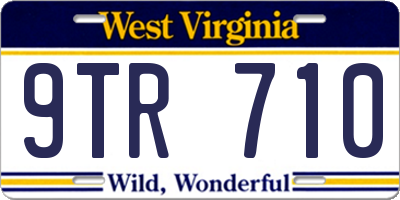 WV license plate 9TR710