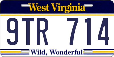 WV license plate 9TR714