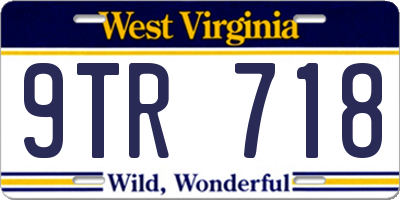 WV license plate 9TR718