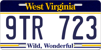 WV license plate 9TR723