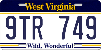 WV license plate 9TR749