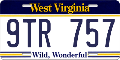 WV license plate 9TR757