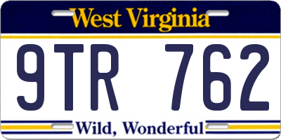 WV license plate 9TR762