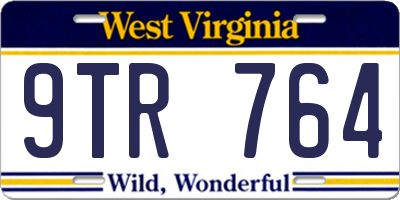 WV license plate 9TR764