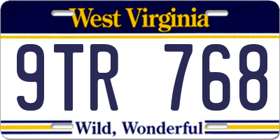WV license plate 9TR768