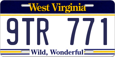 WV license plate 9TR771