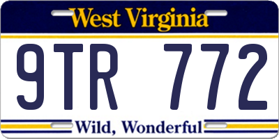 WV license plate 9TR772