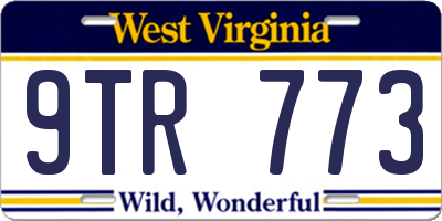 WV license plate 9TR773